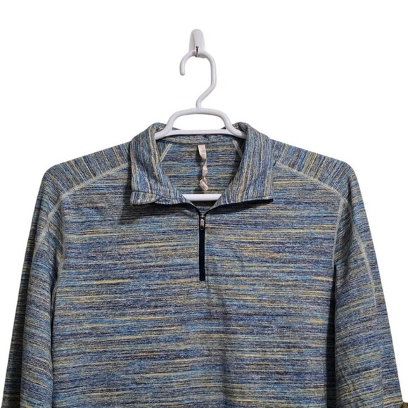 Lululemon Surge Warm 1/2 Zip In Space Dye Camo Deep Navy Alberta Lake Sz XL - Picture 3 of 12